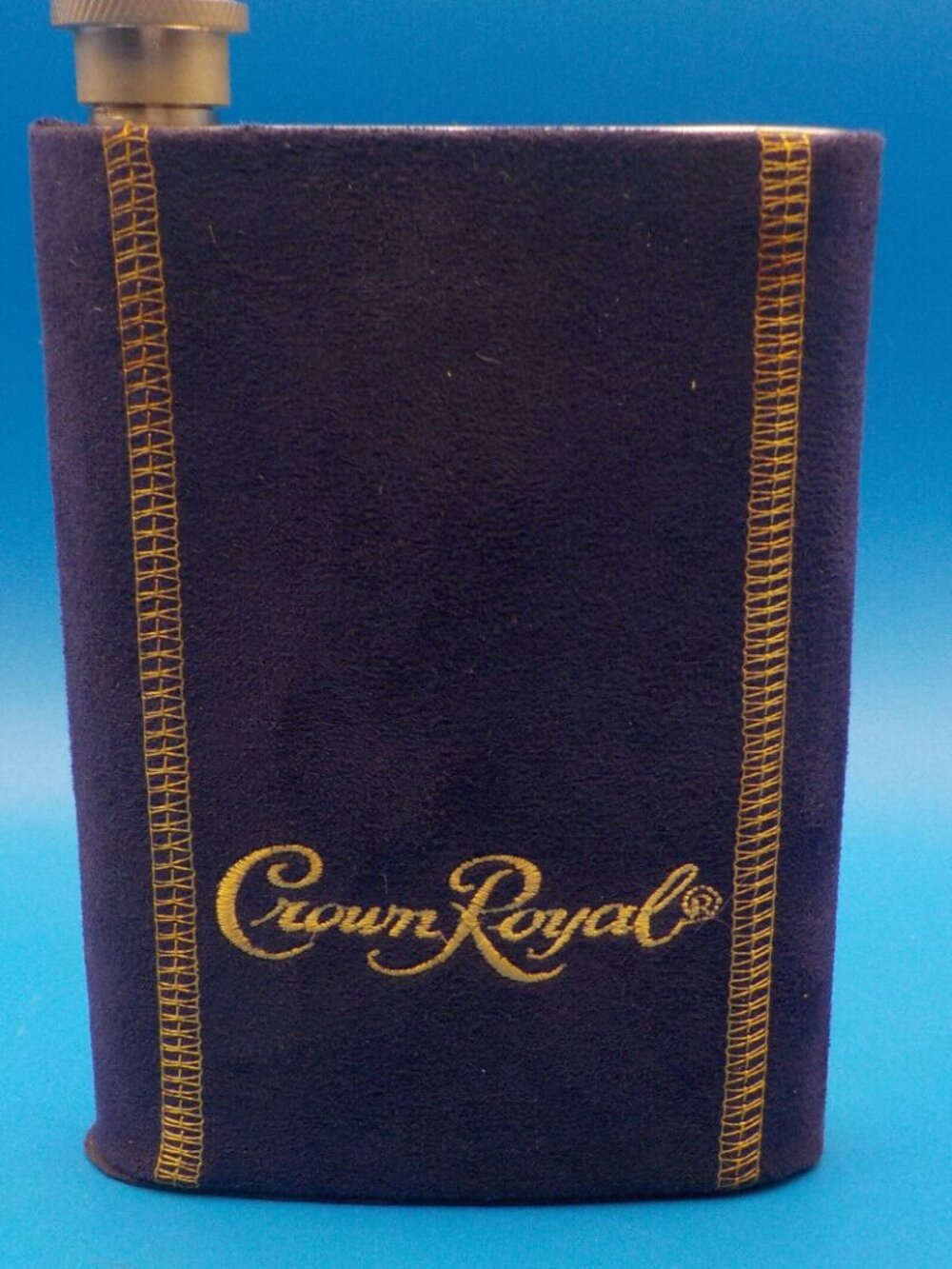 Crown Royal 8oz Stainless Steel Flask with Purple Suede Cover – Whiskey Liquor G